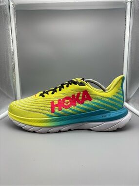 Hoka One One | Mach 5 Running Shoes - Green yellow Blue ; Mens 11